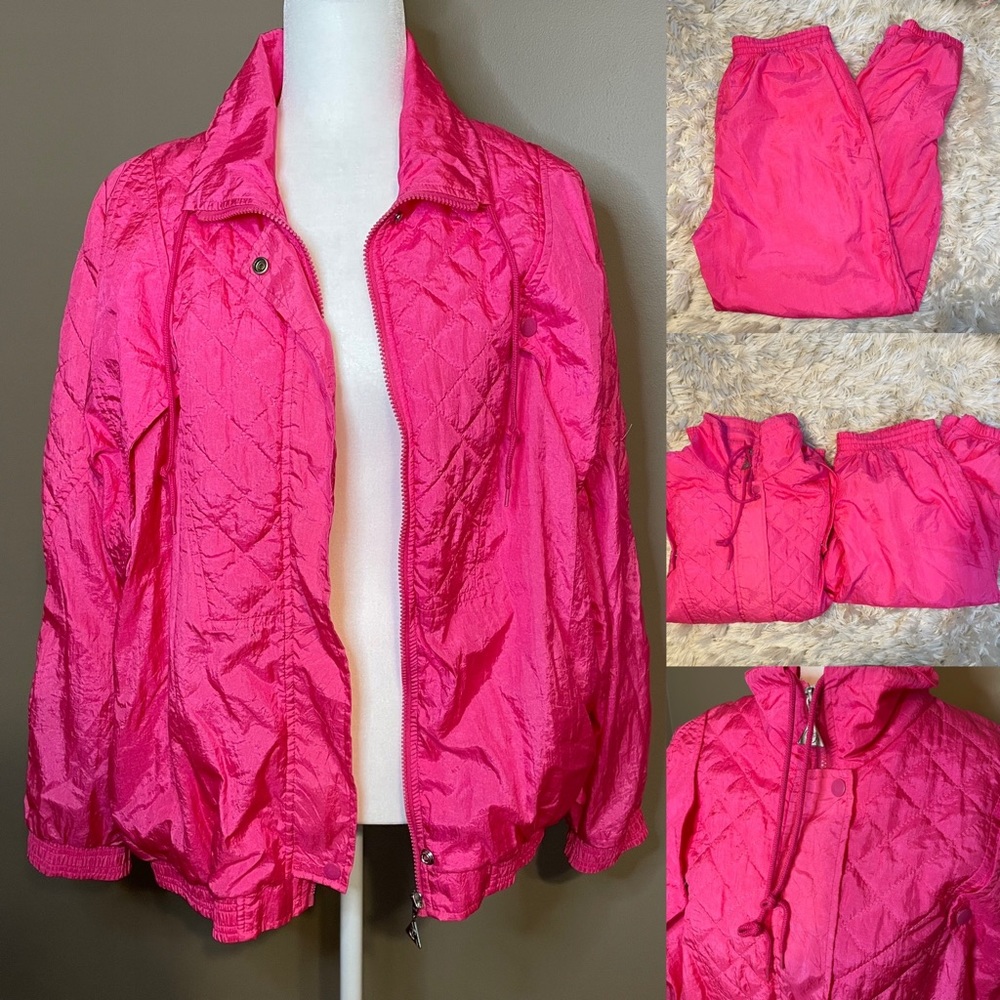 Women’s Hot Pink Quilted Track Suit